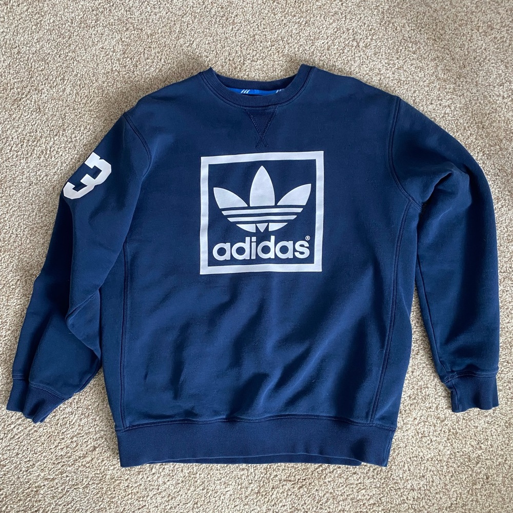 Navy blue adidas crewneck